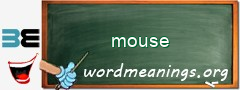WordMeaning blackboard for mouse